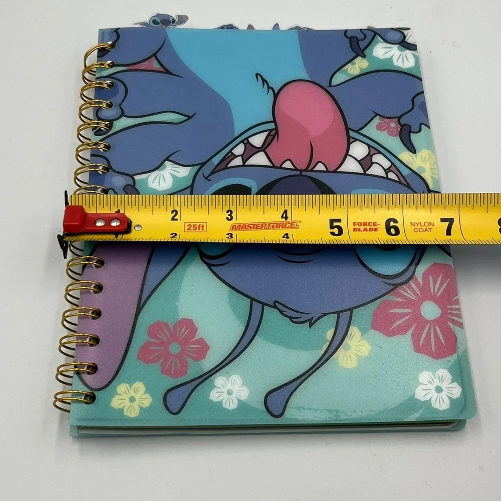 Disney Lilo & Stitch Spiral Journal OS Blue Brand New Tabbed 96 Sheets Floral